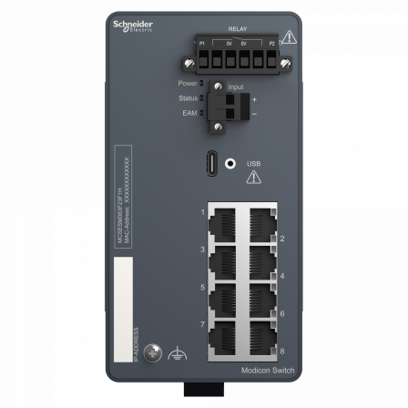 Modicon Extended Managed Switch - 8 ports cuivre - Harsh