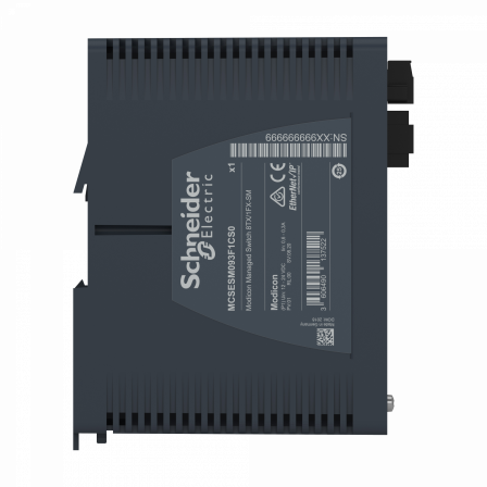 Modicon Switch administré - 8 ports cuivre & 1 port fibre monomode