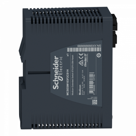 Modicon Extended Managed Switch - 8 ports cuivre + 2 ports fibre opti SM - Harsh