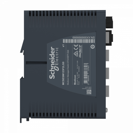 Modicon switch administré - 8 ports cuivre et 4 ports cuivre/fibre via SFP