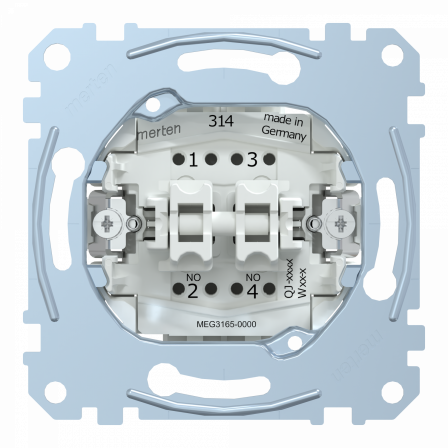 D-Life - bouton poussoir dble lumineux localisat - BP NO+BP NO - 10A - méca seul