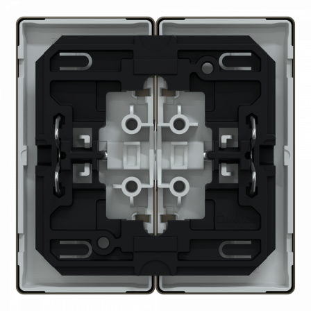 D-Life - enjoliveur pour commande double sans marquage - métal mocca