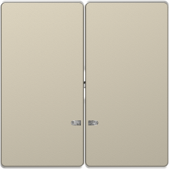 D-Life - enjoliveur pour commande double avec voyant - blanc sable