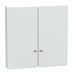 D-Life - enjoliveur pour commande double avec voyant - blanc lotus