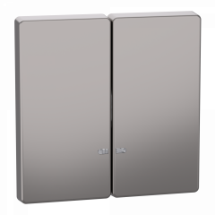 D-Life - enjoliveur pour commande double avec voyant - métal nickel