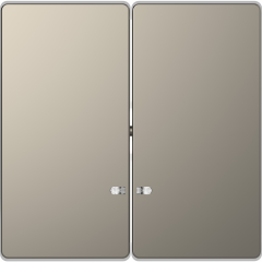 D-Life - enjoliveur pour commande double avec voyant - métal nickel