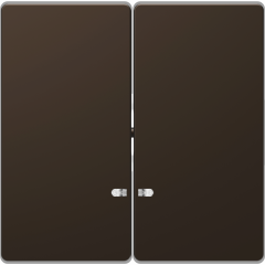 D-Life - enjoliveur pour commande double avec voyant - métal mocca