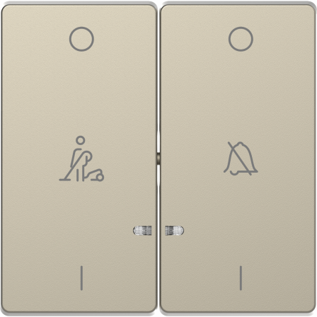 D-Life - enjoliveur pour commande double voyant et picto hotel - blanc sable