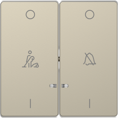 D-Life - enjoliveur pour commande double voyant et picto hotel - blanc sable