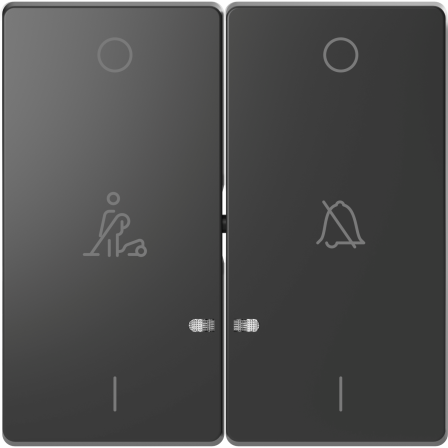 D-Life - enjoliveur pour commande double voyant et picto hotel - anthracite