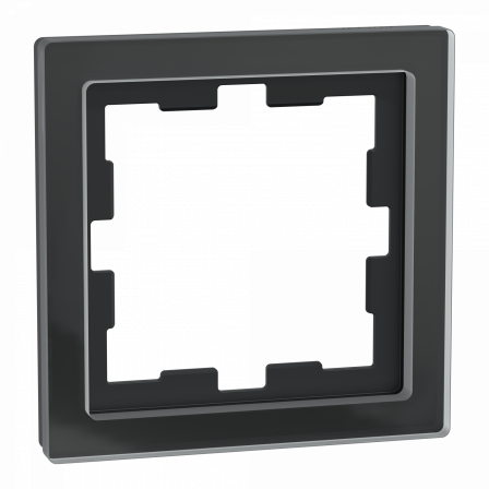 D-Life - cadre de finition - verre - noir - 1 poste