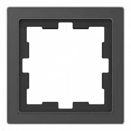 D-Life - cadre de finition - verre - noir - 1 poste