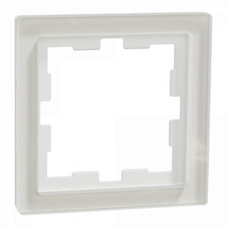 D-Life - cadre de finition - verre - blanc - 1 poste