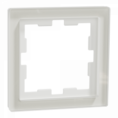 D-Life - cadre de finition - verre - blanc - 1 poste