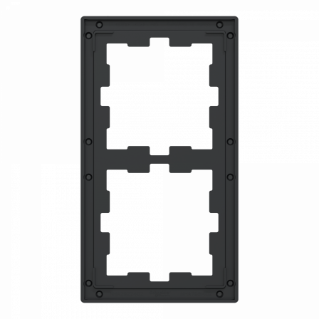 D-Life - cadre de finition - verre - noir - 2 postes