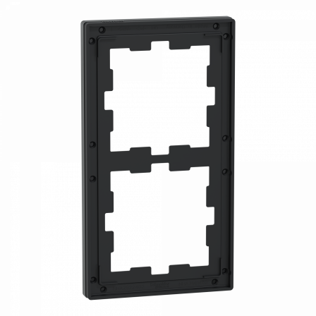 D-Life - cadre de finition - verre - noir - 2 postes