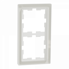 D-Life - cadre de finition - verre - blanc - 2 postes