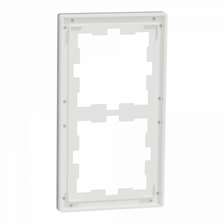 D-Life - cadre de finition - verre - blanc - 2 postes