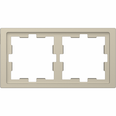 D-Life - cadre de finition - blanc sable - 2 postes