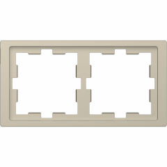 D-Life - cadre de finition - blanc sable - 2 postes