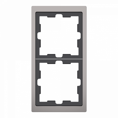 D-Life - cadre de finition - métal - nickel - 2 postes