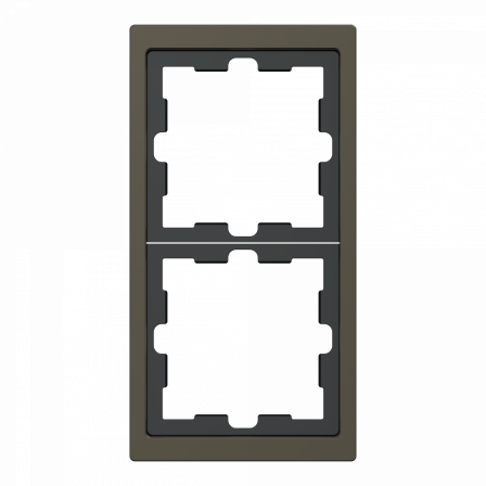 D-Life - cadre de finition - métal - mocca - 2 postes