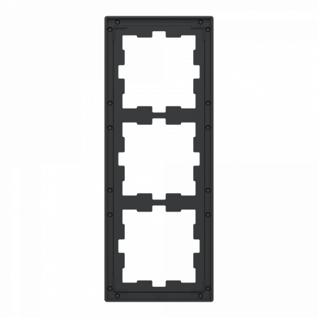 D-Life - cadre de finition - verre - noir - 3 postes