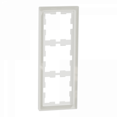 D-Life - cadre de finition - verre - blanc - 3 postes