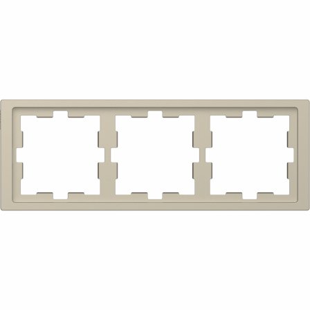 D-Life - cadre de finition - blanc sable - 3 postes