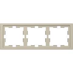 D-Life - cadre de finition - blanc sable - 3 postes