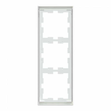 D-Life - cadre de finition - blanc lotus - 3 postes