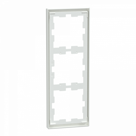 D-Life - cadre de finition - blanc lotus - 3 postes
