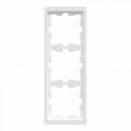 D-Life - cadre de finition - blanc lotus - 3 postes