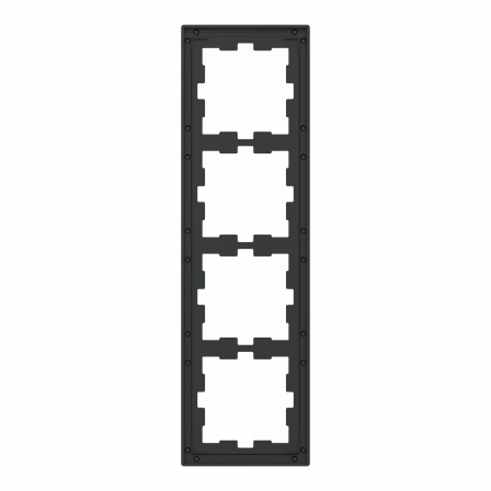 D-Life - cadre de finition - verre - noir - 4 postes