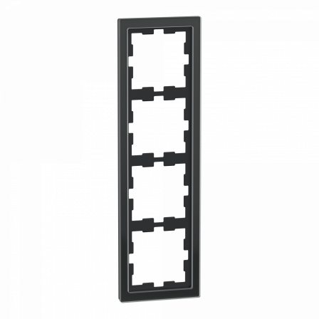 D-Life - cadre de finition - verre - noir - 4 postes