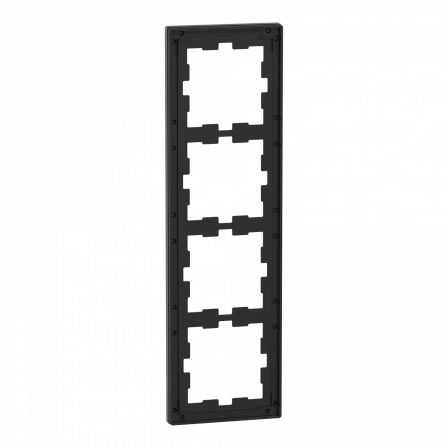 D-Life - cadre de finition - verre - noir - 4 postes