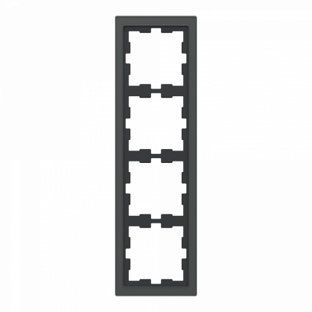 D-Life - cadre de finition - verre - noir - 4 postes