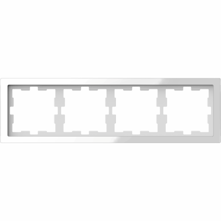D-Life - cadre de finition - verre - blanc - 4 postes