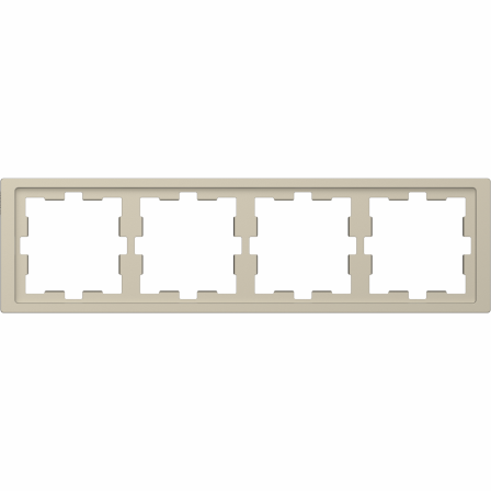 D-Life - cadre de finition - blanc sable - 4 postes