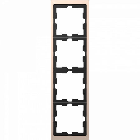 D-Life - cadre de finition - métal - champagne - 4 postes