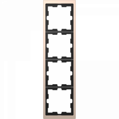 D-Life - cadre de finition - métal - champagne - 4 postes