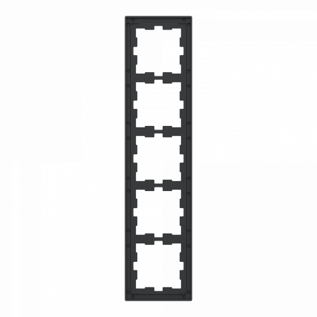 D-Life - cadre de finition - verre - noir - 5 postes