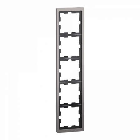D-Life - cadre de finition - métal - nickel - 5 postes