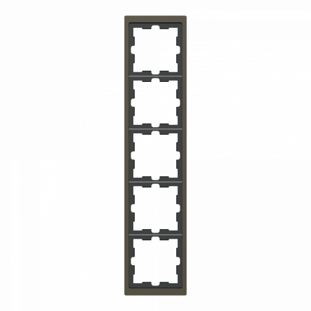 D-Life - cadre de finition - métal - mocca - 5 postes