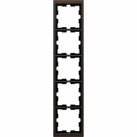 D-Life - cadre de finition - métal - mocca - 5 postes