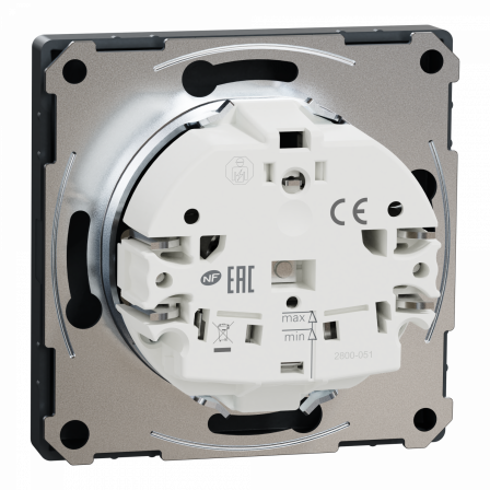 D-Life - prise de courant 2P+T - FR - méca + enjoliveur - anthracite