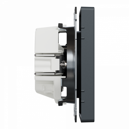 D-Life - prise de courant 2P+T - FR - méca + enjoliveur - anthracite