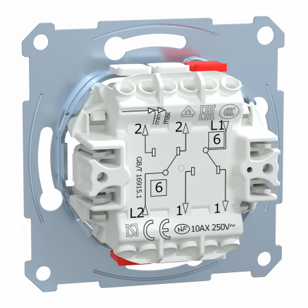 D-Life - interrupteur double va-et-vient - 10A - méca seul