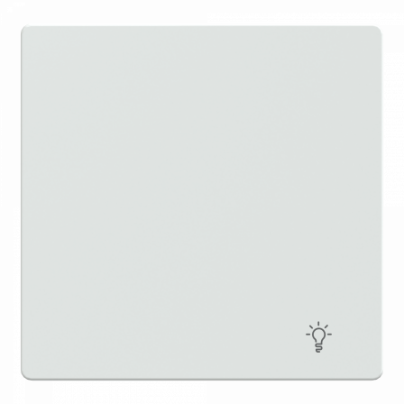 D-Life - enjoliveur pour commande simple avec picto lampe - blanc lotus