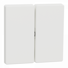 D-Life - enjoliveur pour commande double sans marquage - blanc nordic mat